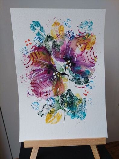 Original Watercolour Painting with mixed media