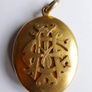 Victorian Gold Plated Photo Locket Picture Jewelry Pendant Image 4