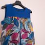 Sophie B Blue Multicolor Tropical Leaf Print Sheer Kaftan Tunic Dress 12UK/40EU Image 6
