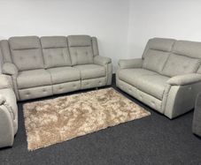Sale For One Week..!! New Mayfair 3+2 Power Fabric Recliner Sofas