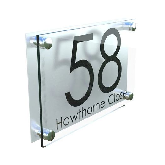 Custom made any size bespoke Modern Contemporary Property Number Door Sign Plaque