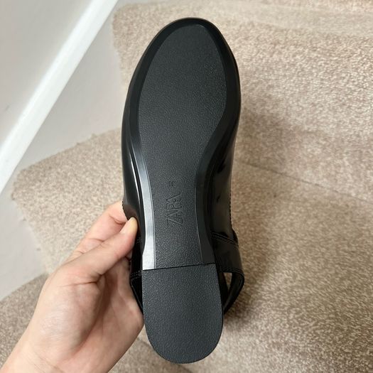 New Zara Black Buckle Shoes UK6