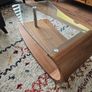 Curved coffee table - glass top Image 3