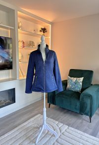 Regatta Womens Mellrey Full Zip Fleece Jacket Navy Blue Size UK 12 / EU 38