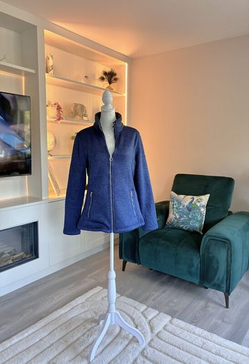 Regatta Womens Mellrey Full Zip Fleece Jacket Navy Blue Size UK 12 / EU 38
