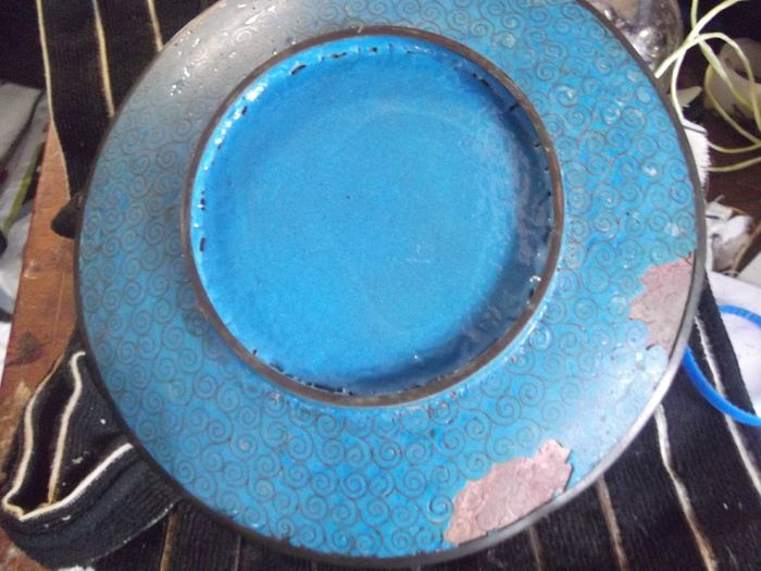 a antique  cloisonne dish