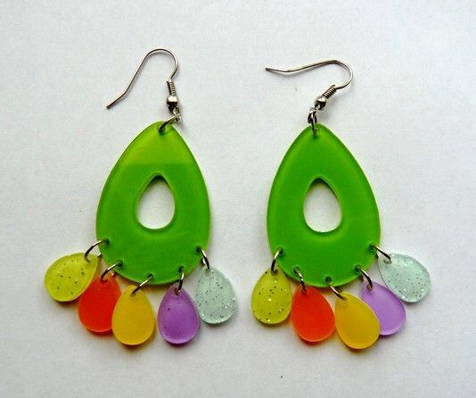 Back to the 80s Accessories - Scarves from 5e + matching earrings available