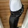 black dress tailor handmade satin occasion size 10 brand new Image 5