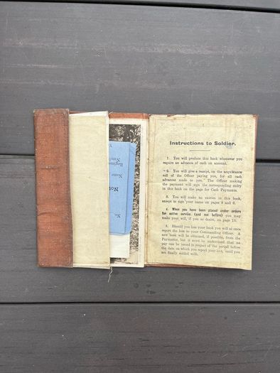 WW1 British Old contemptible 1914 original paybook and paperwork grouping