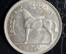 Ireland Eire 1940 Silver Half Crown Coin