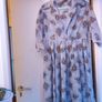 Early 1950s Vintage Dress Sheer Print Image 5