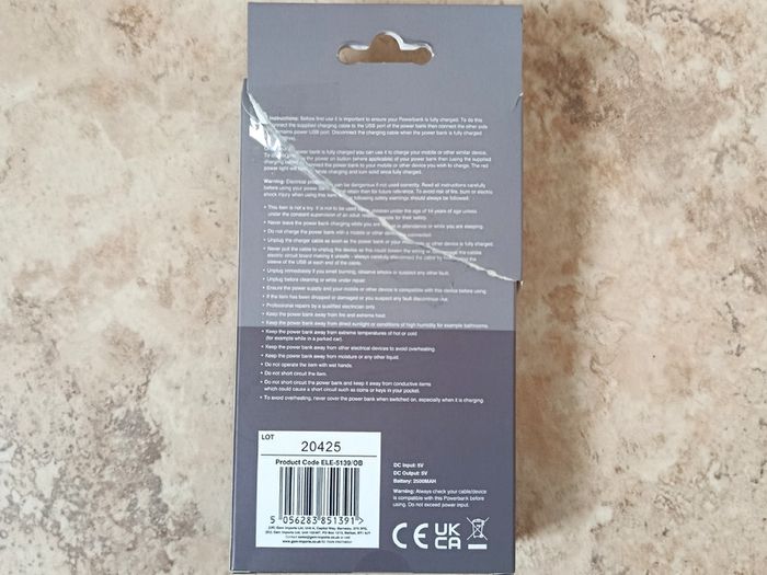 Zenso Portable Power Bank 2500mAh - with 50 cm mini Micro USB Cable - Silver