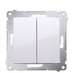 Double Light Switch 54x54 white
