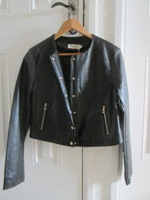 Soft Black Faux Leather Jacket - BNWT