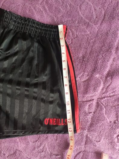 RARE  Vintage O'Neills Mourne Shadow Stripe Shorts  Black/Red