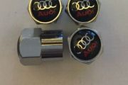 Audi Chrome Air Valve Dust Caps Car Wheel Tyre Caps 4 x pcs