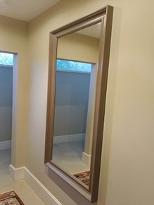 Large mirror taupe frame 164cm x 75
