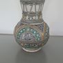 Vase Fes Blue & White With Silver Filigree Image 2