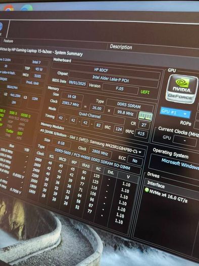 Brand New Gaming Laptop Hp Victus Intel 5 210H 8/12 RTX5060 8GB 80W GDDR7 16GB DDR5 5600mhz 512GB NVMe PCIE 4.0 15.6" 1080p 144hz Ips 300nits Win11 RGB