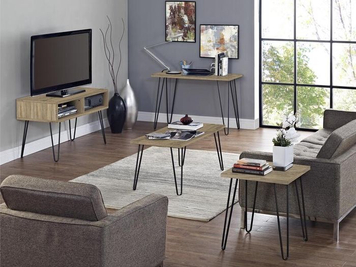 Owen Retro Desk Grey Oak - 9851296pcomuk