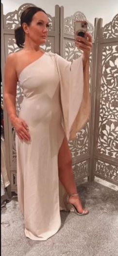 one shoulder maxi dress
