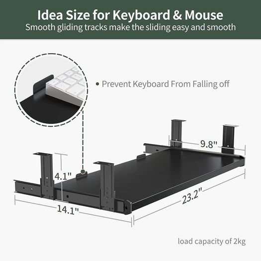 NEW SALE | Height Adjustable Electric Standing Desk with Keyboard Tray, 100 x 60 cm Sit Stand up Desk with Splice Board, Black Frame/Black Top