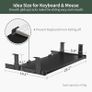 NEW SALE | Height Adjustable Electric Standing Desk with Keyboard Tray, 100 x 60 cm Sit Stand up Desk with Splice Board, Black Frame/Black Top Image 2