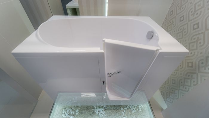 RUBIN WALK IN BATH with integral seat, door & low level entry