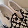 Genuine Vans Checkerboard Slip Ons in Size UK 5 Image 2