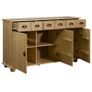 Sideboard 134x39x79.5 cm Solid Pine Wood Image 4