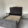 Grey king size bed frame Image 2