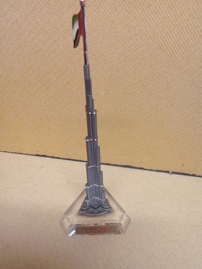 Souvenir Model of the Burj Khalifa, located in Dubai,