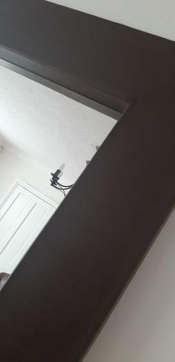 Large Leather  Framed Mirror
