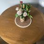solid wood dining table with four chairs Image 3