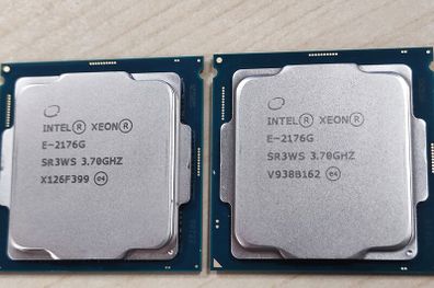 2x. Intel Xeon E-2176G SR3W3 3.70 Ghz. Mint Condition