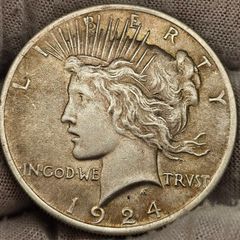 USA United States 1924 Silver Peace Dollar