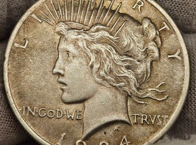 USA United States 1924 Silver Peace Dollar