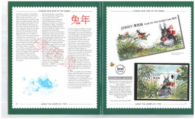 1999 Jersey (Channel Islands) Stamp Year Book (softback) issued by Jersey Post with 16 images of contents