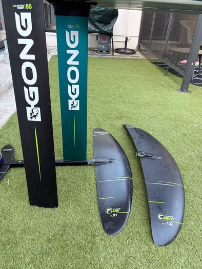 Wingfoil Board, foil set x2, bag, helmet, crash vest.