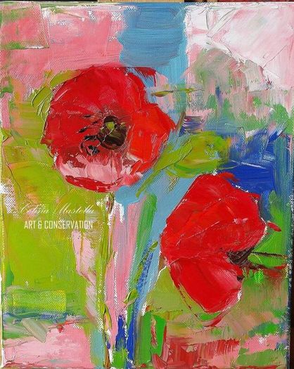 Celina Mastella Oil painting, poppies