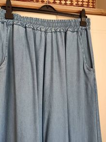 Wide Leg  Palazzo Denim Pants