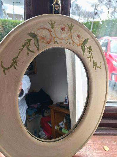 handpainted oval  mirror