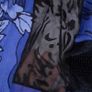 Chico's Blue & Black Patchwork Floral Print Silk Sheer Open-Front Kimono Duster 10-14UK/38-42EU Image 8