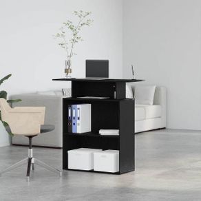 Black Reception Desk