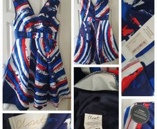 BNWT Navy Red White Closet Dress 12