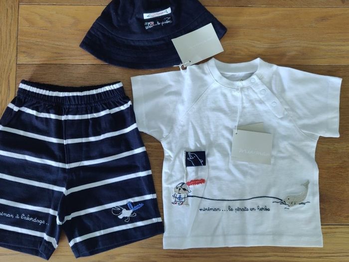 New With Tags Jean Bourget Pairs Little Miniman T Shirt And Short Set ...