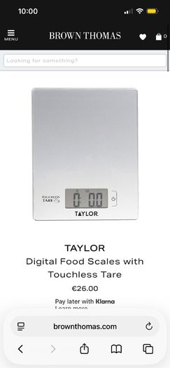 Taylor baking scale