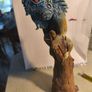 handmade iguana on natural wood log Image 8