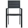 Garden Chairs 2 pcs Black HDPE Wood Look Image 8
