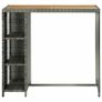 Bar Table with Storage Rack Grey Poly Rattan - Free Delivery Nationwide Image 2